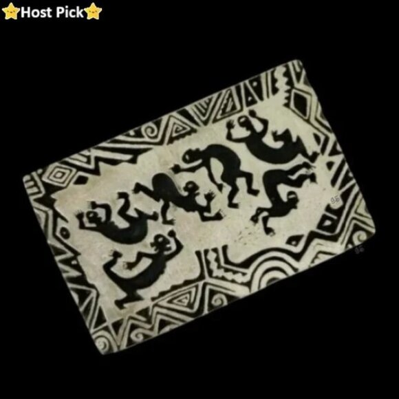 Source Unknown Jewelry - 2/$40 Vintage ALICE SEELY Pewter Brooch – Dancing Humans Petroglyph Design